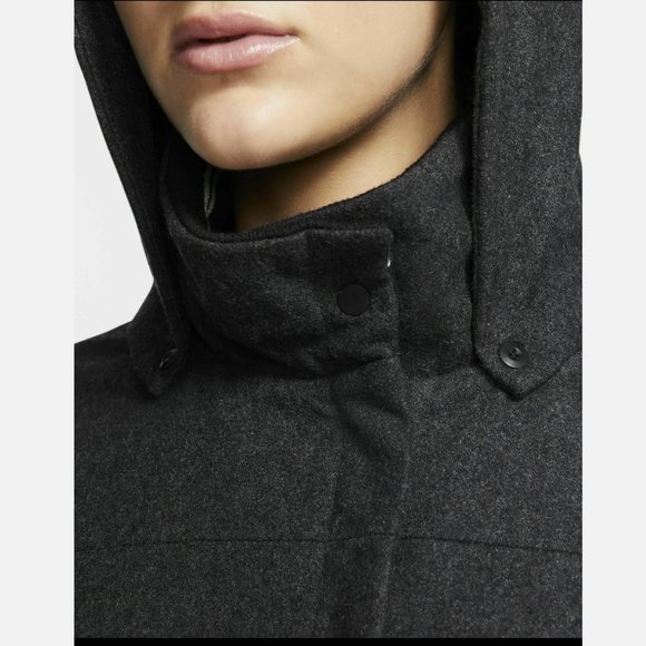 Hurley Winchester Women's Wool Peacoat Jacket Heather Black - Picture 6 of 10